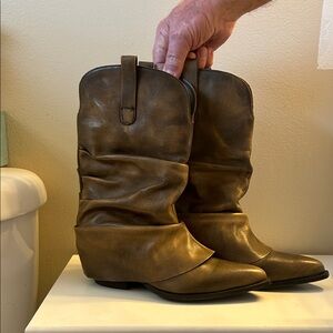 Crown vintage Dark Brown Leather Boots